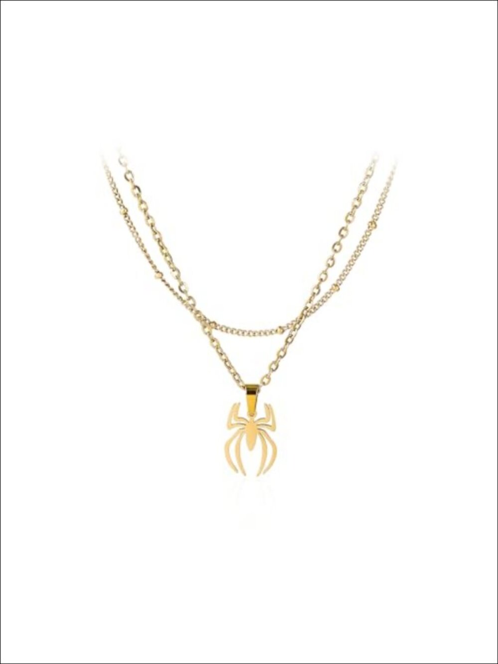 Stainless Steel Spider Pendant Necklace Lightweight Jewelry for Women